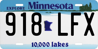 MN license plate 918LFX