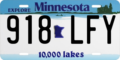 MN license plate 918LFY