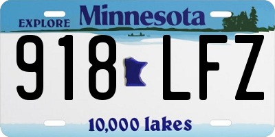 MN license plate 918LFZ