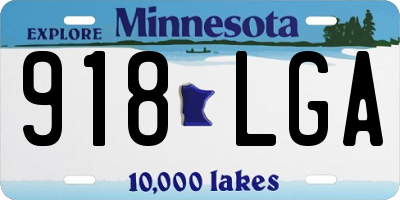 MN license plate 918LGA