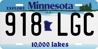 MN license plate 918LGC