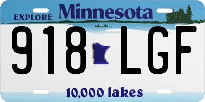 MN license plate 918LGF