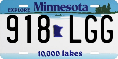MN license plate 918LGG