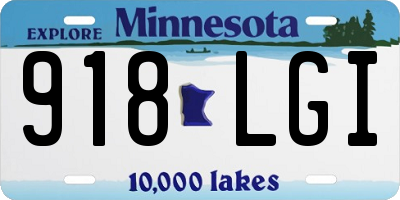 MN license plate 918LGI