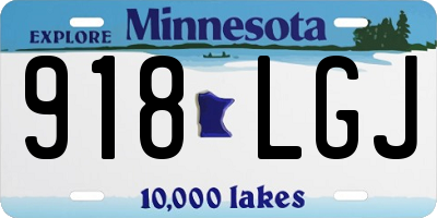 MN license plate 918LGJ