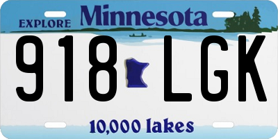 MN license plate 918LGK