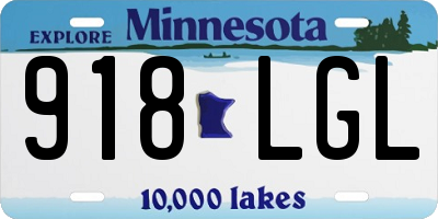 MN license plate 918LGL