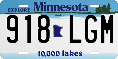 MN license plate 918LGM