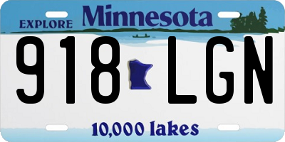 MN license plate 918LGN