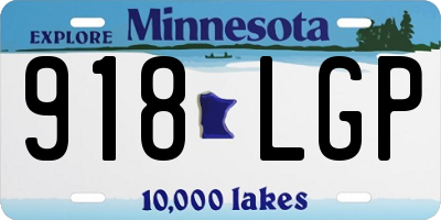 MN license plate 918LGP