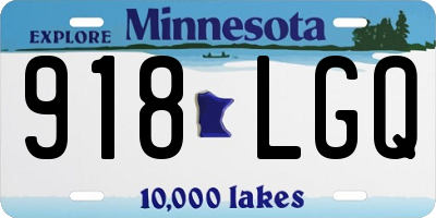 MN license plate 918LGQ