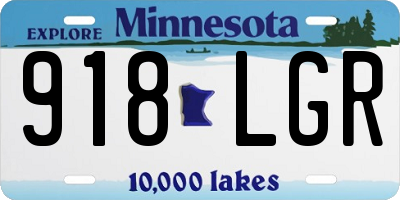 MN license plate 918LGR