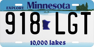 MN license plate 918LGT