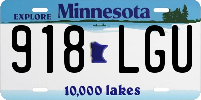 MN license plate 918LGU