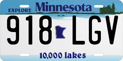 MN license plate 918LGV
