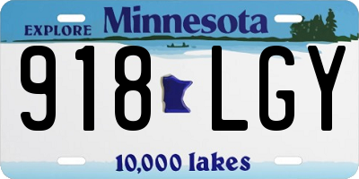 MN license plate 918LGY