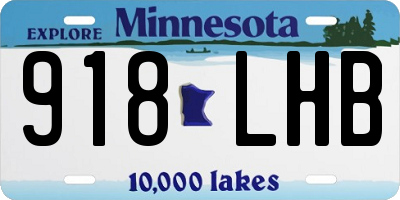 MN license plate 918LHB