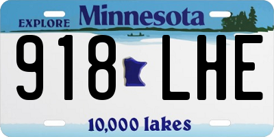 MN license plate 918LHE