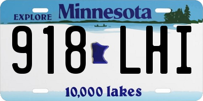 MN license plate 918LHI