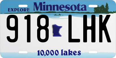 MN license plate 918LHK
