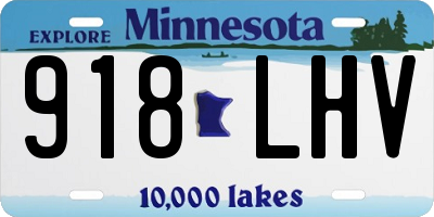 MN license plate 918LHV