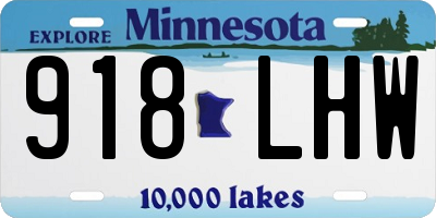 MN license plate 918LHW