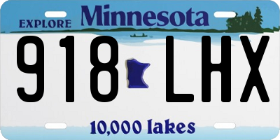MN license plate 918LHX