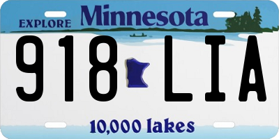MN license plate 918LIA