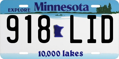 MN license plate 918LID