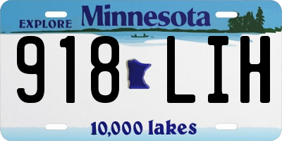 MN license plate 918LIH