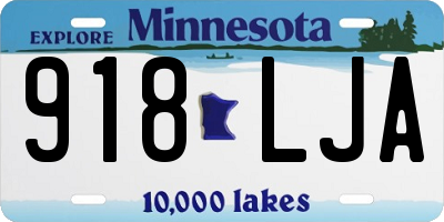 MN license plate 918LJA