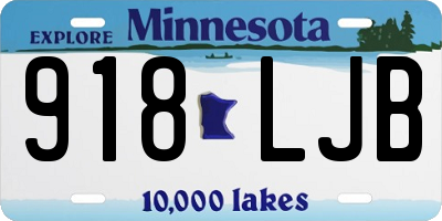 MN license plate 918LJB