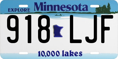 MN license plate 918LJF