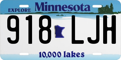 MN license plate 918LJH