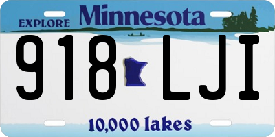 MN license plate 918LJI
