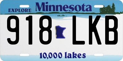 MN license plate 918LKB
