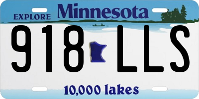 MN license plate 918LLS