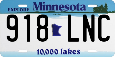 MN license plate 918LNC