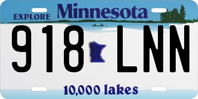 MN license plate 918LNN