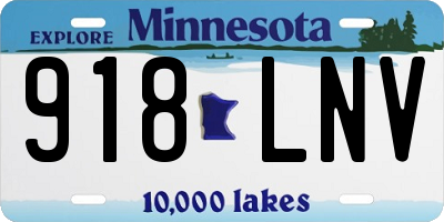 MN license plate 918LNV