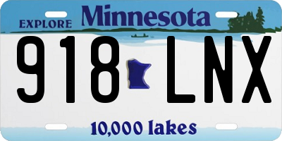MN license plate 918LNX