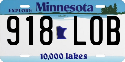 MN license plate 918LOB