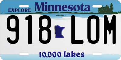 MN license plate 918LOM