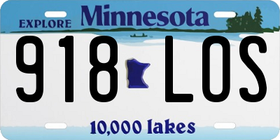 MN license plate 918LOS