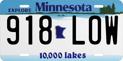 MN license plate 918LOW