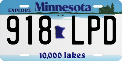MN license plate 918LPD