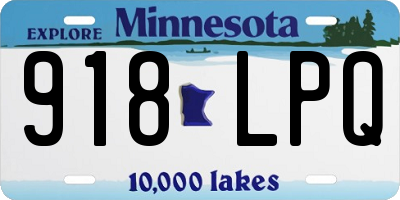 MN license plate 918LPQ