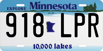 MN license plate 918LPR