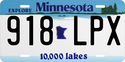 MN license plate 918LPX