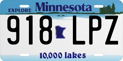 MN license plate 918LPZ